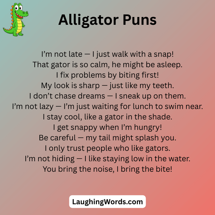 Alligator Puns One Liners