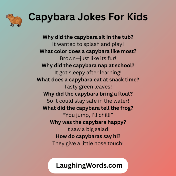 Capybara Jokes For Kids
