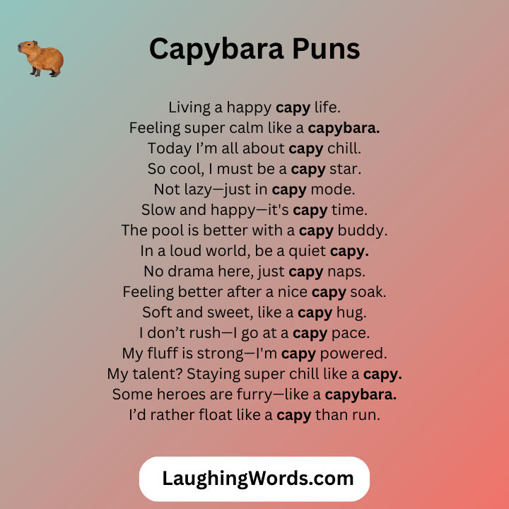 Capybara Puns