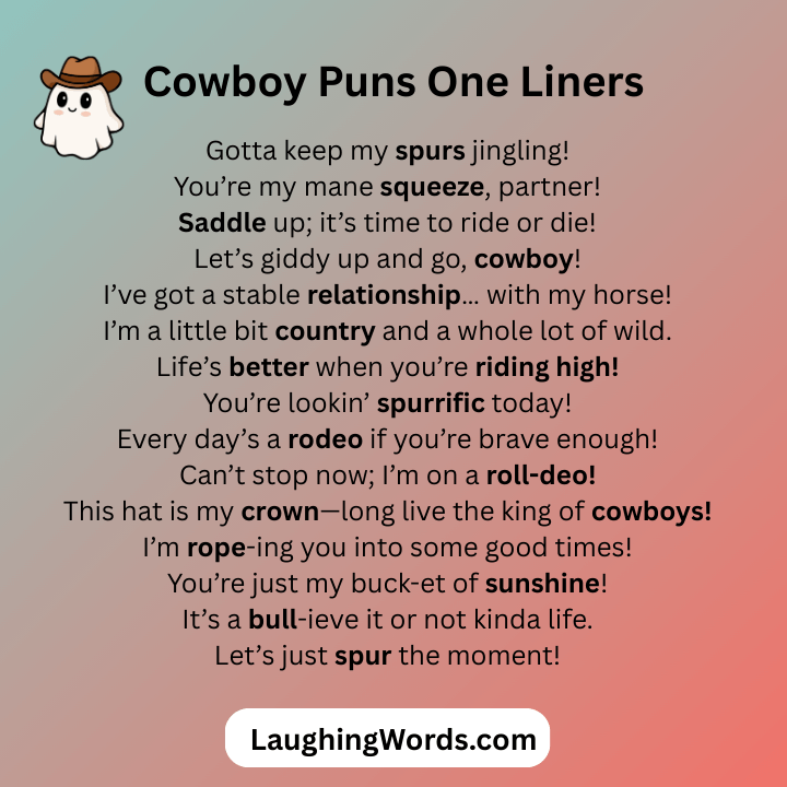 Cowboy Puns One Liners