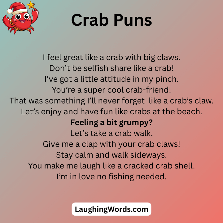 Crab Puns One Liners