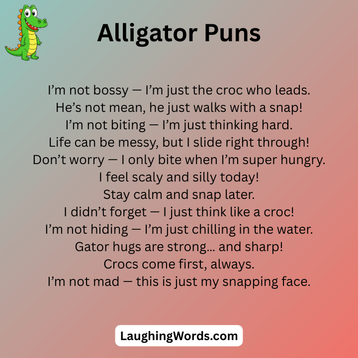 Crocodile And Alligator Puns