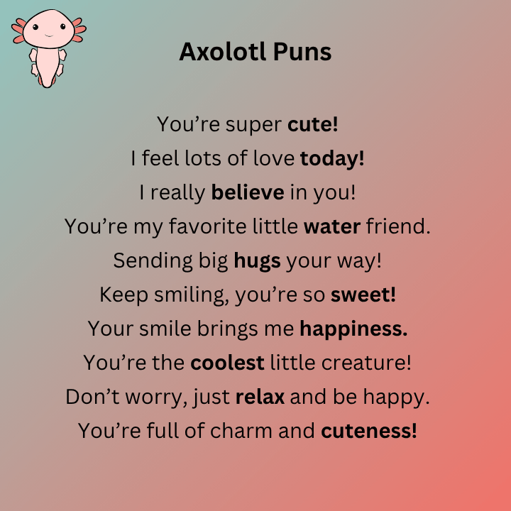 Cute Axolotl Puns One Liners