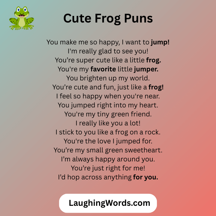 Cute Frog Puns