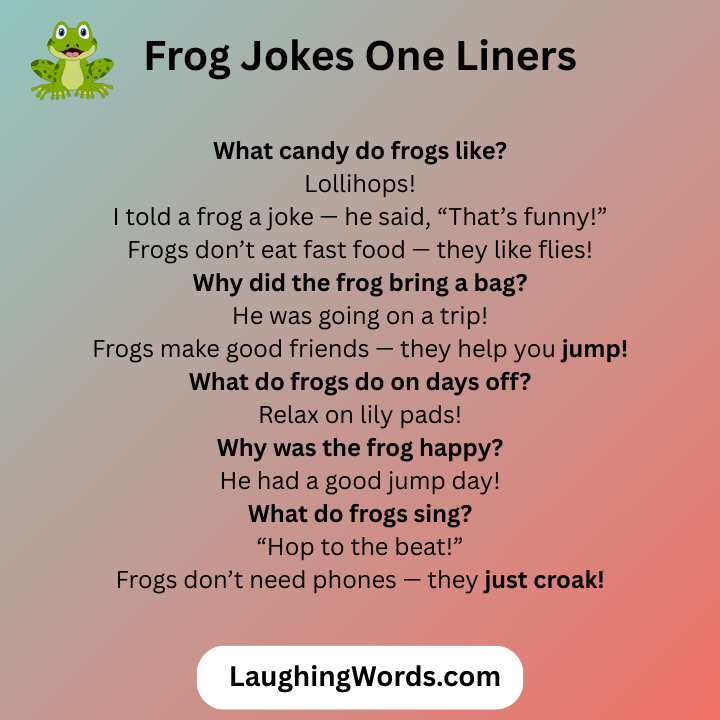 Frog Jokes One Liners