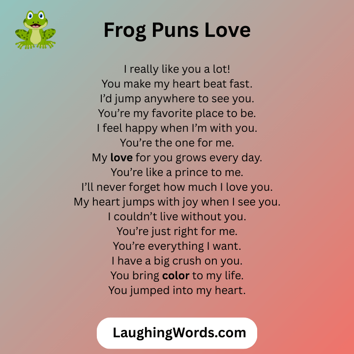 Frog Puns Love