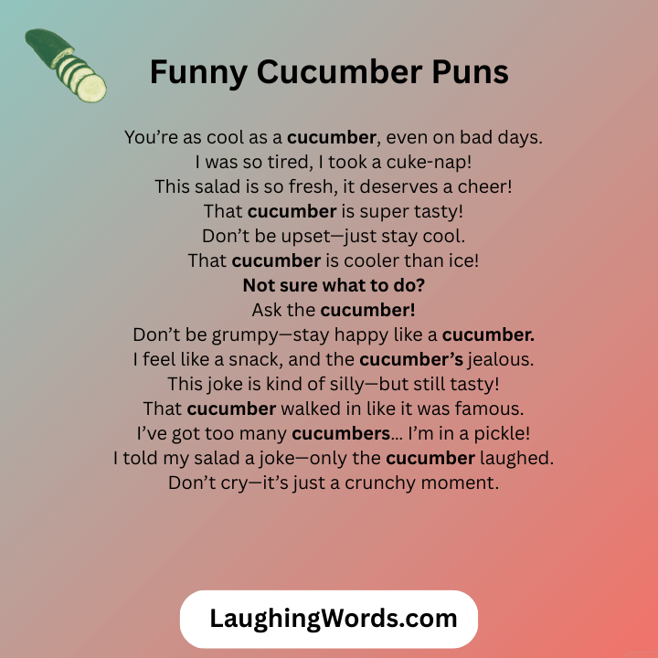 Funny Cucumber Puns