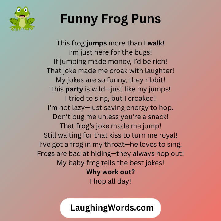Funny Frog Puns