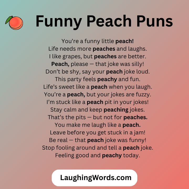 Funny Peach Puns