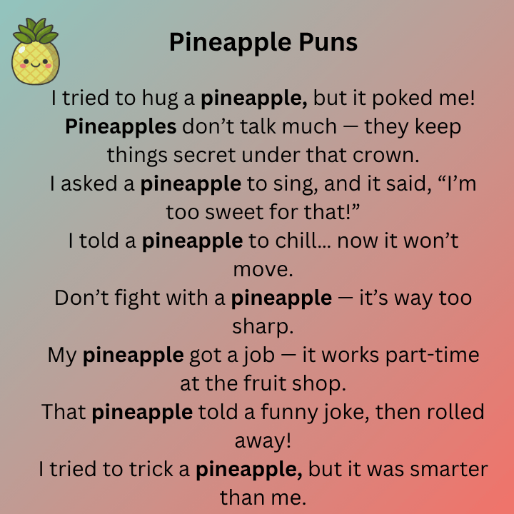 Funny Pineapple Puns