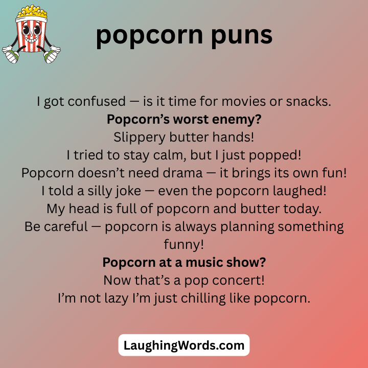 Funny Popcorn Puns