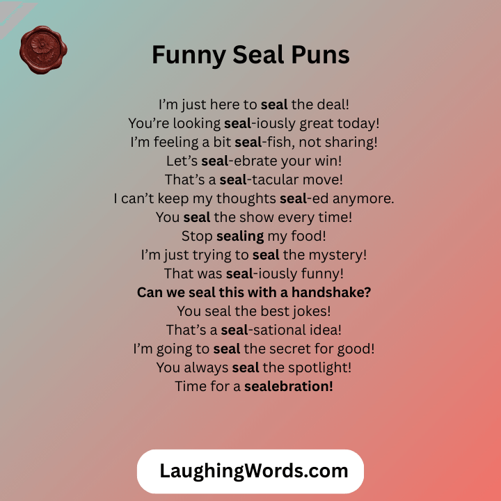 Funny Seal Puns