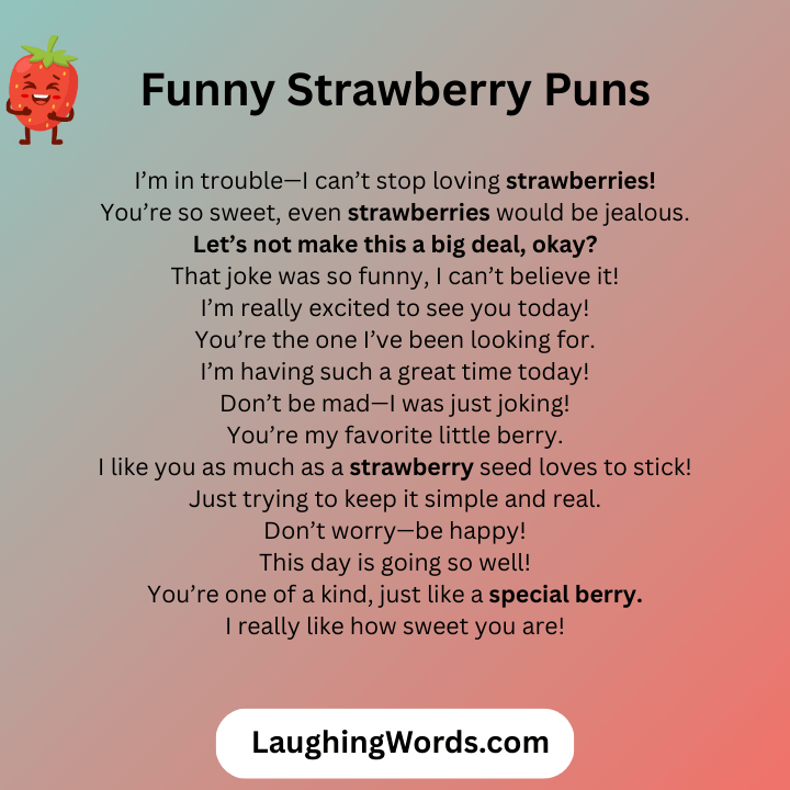 Funny Strawberry Puns 