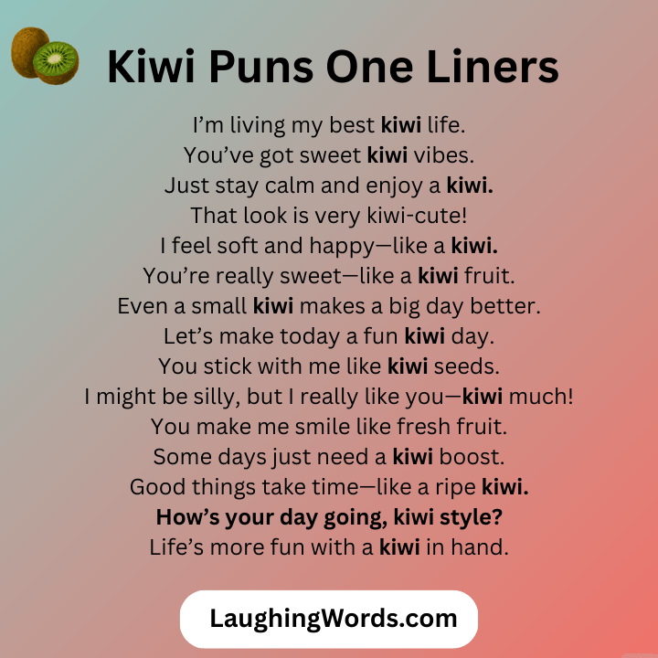 Kiwi Puns One Liners