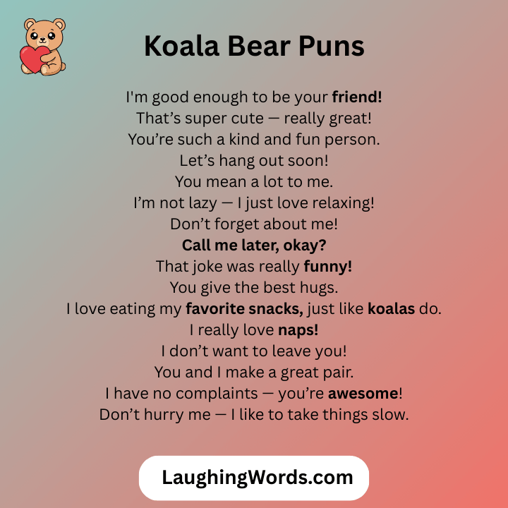 Koala Bear Puns