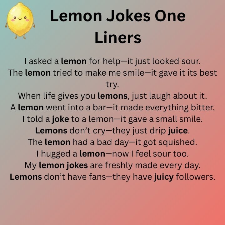 Lemon Jokes One Liners