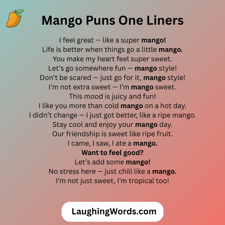 Mango Puns One Liners