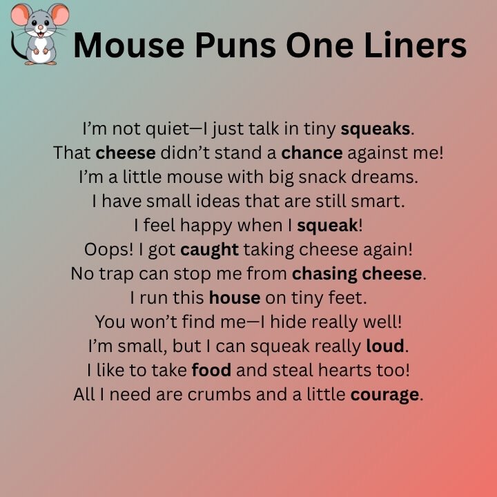 Mouse Puns One Liners