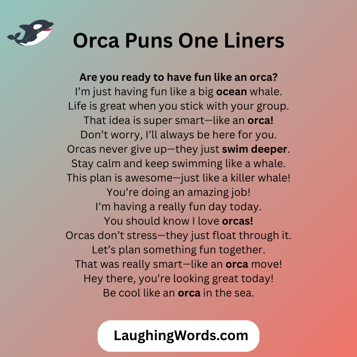 Orca Puns One Liners