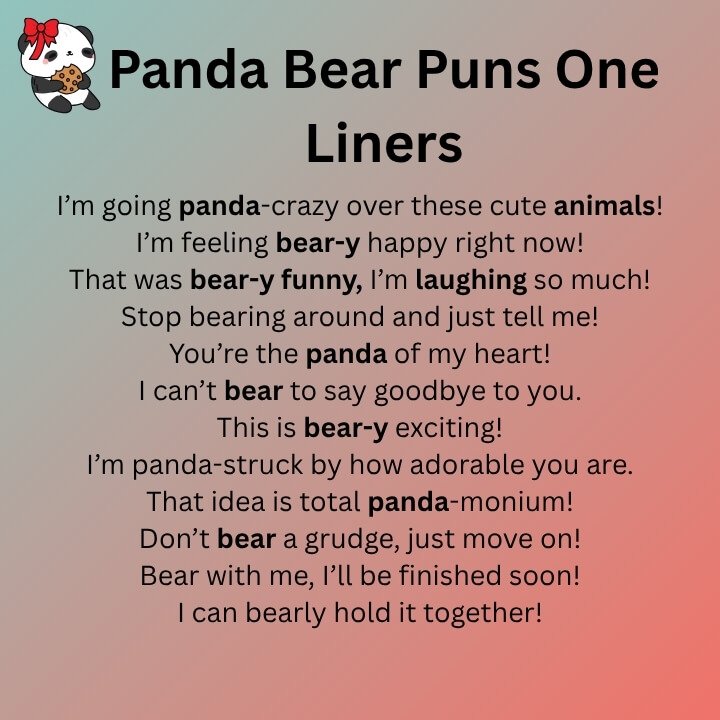 Panda Bear Puns One Liners