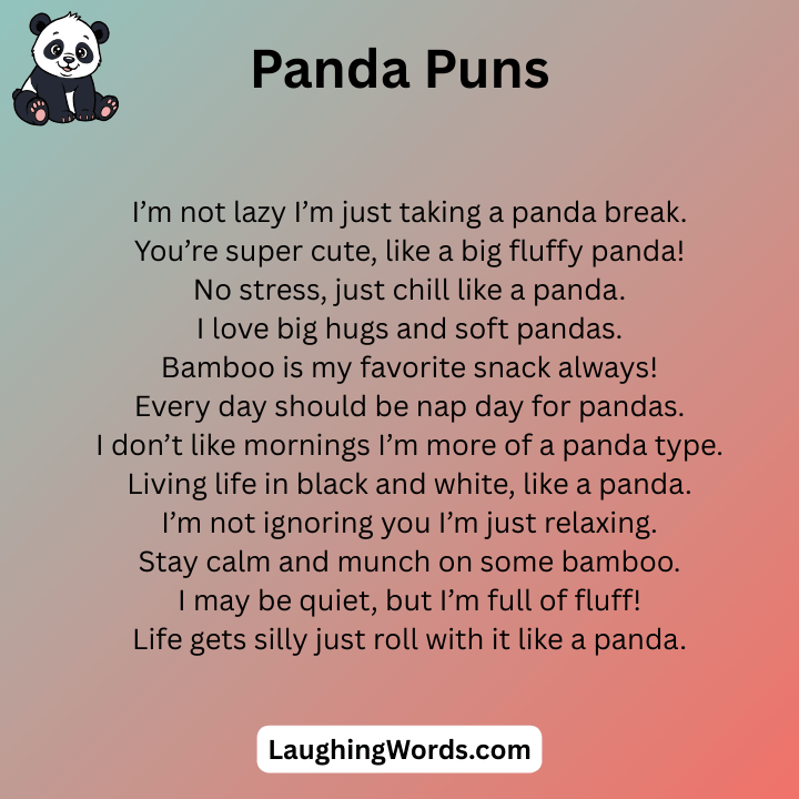 Panda Puns One Liners