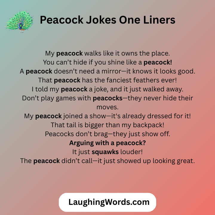Peacock Jokes One Liners