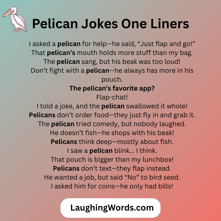 Pelican Jokes One Liners 