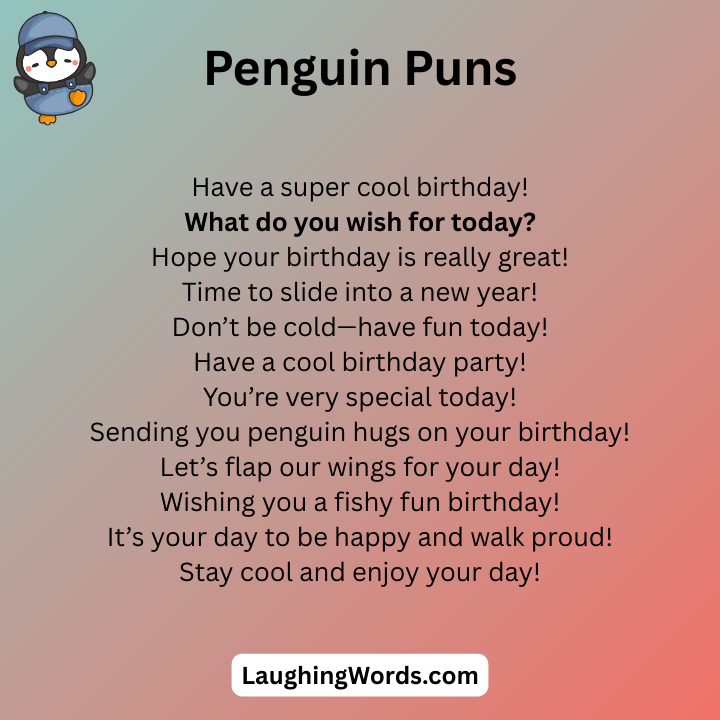 Penguin Puns Birthday
