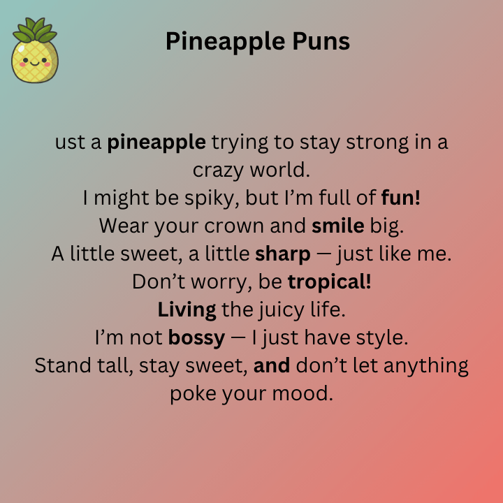 Pineapple Puns Caption