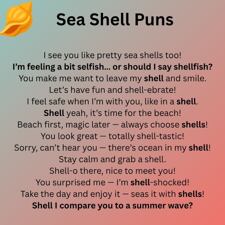 Sea Shell Puns