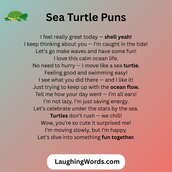Sea Turtle Puns