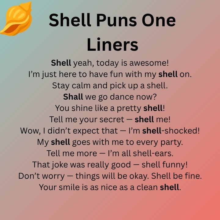 Shell Puns One Liners