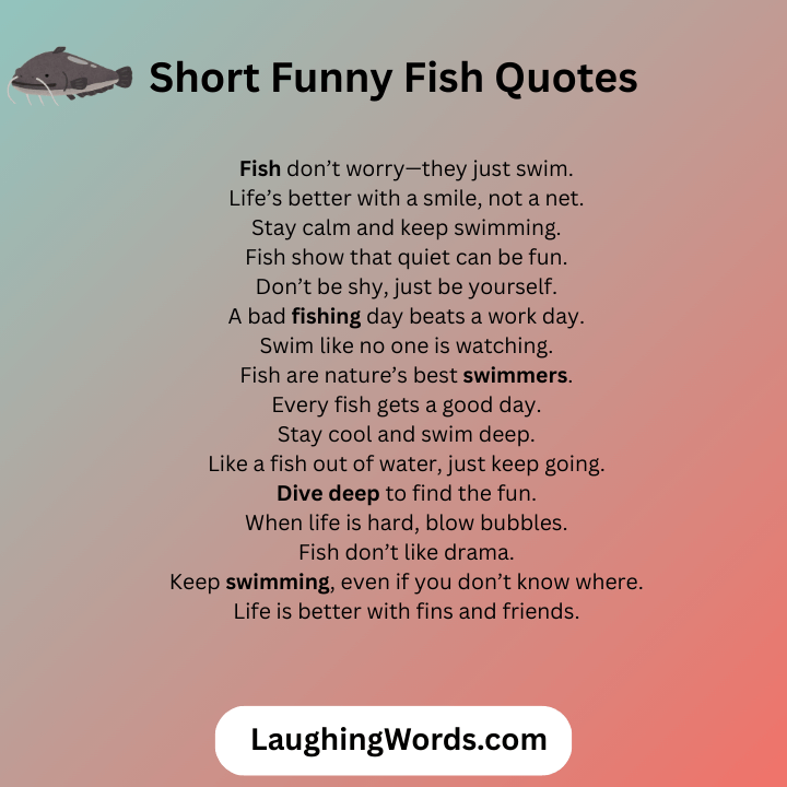 Short Funny Fish Quotes 