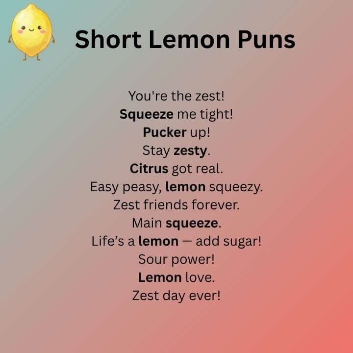 Short Lemon Puns