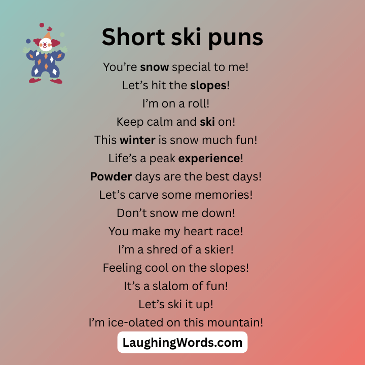 Short ski puns