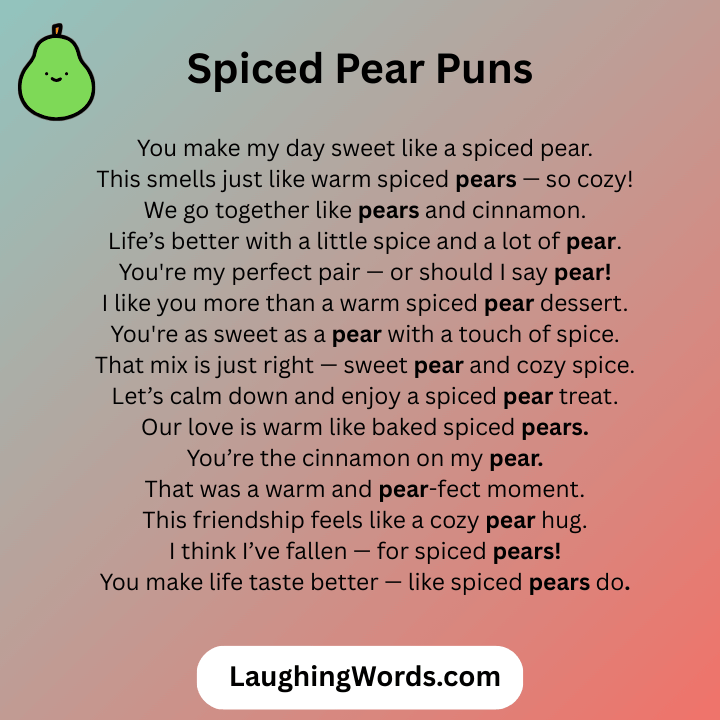 Spiced Pear Puns 
