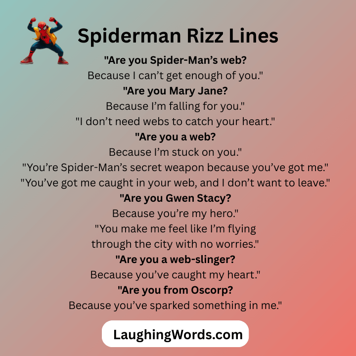 Spiderman Rizz Lines 
