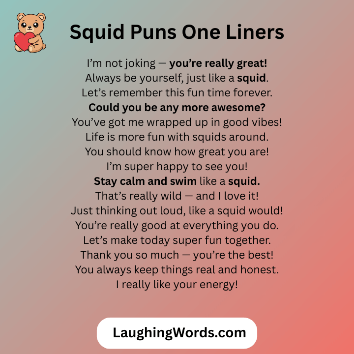 Squid Puns One Liners