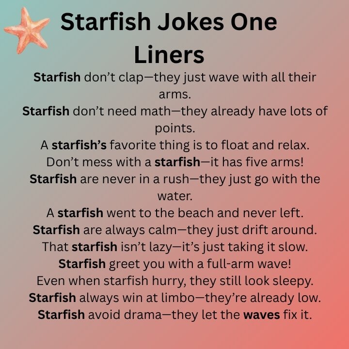 Starfish Jokes One Liners