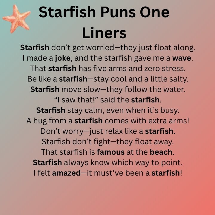 Starfish Puns One Liners