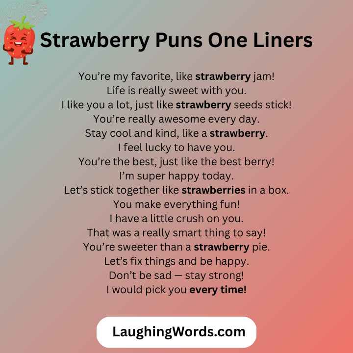 Strawberry Puns One Liners 