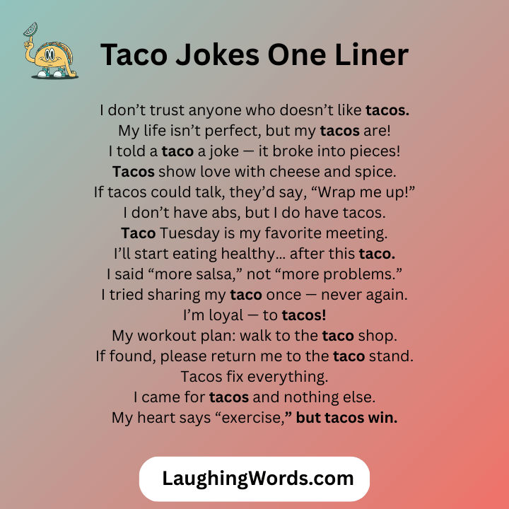 Taco Jokes One Liners 