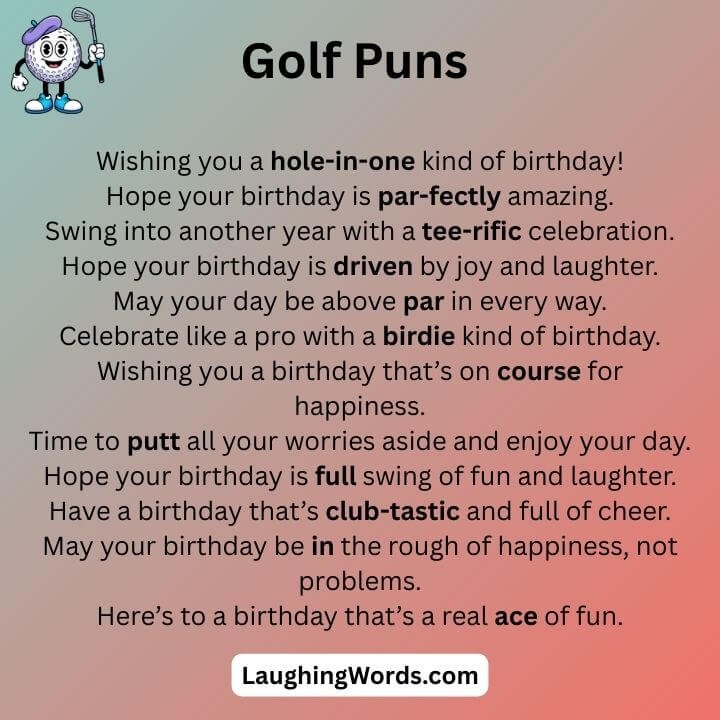 Birthday Golf Puns