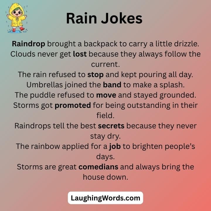 Rain Jokes One-Liners