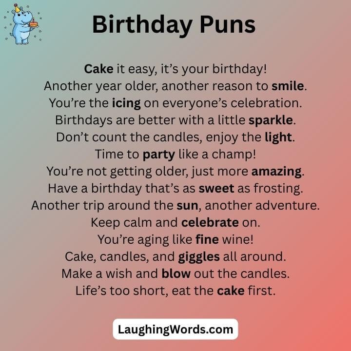 Best Birthday Puns