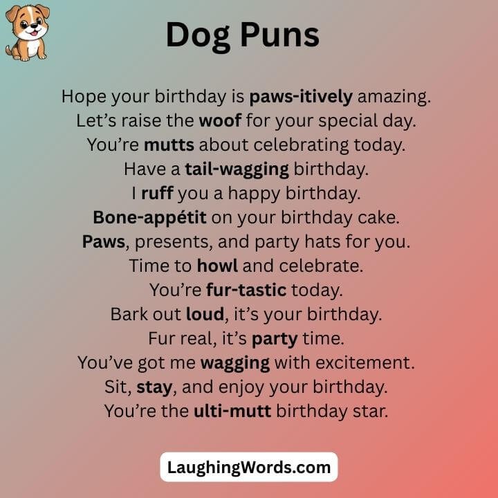 Birthday Dog Puns 