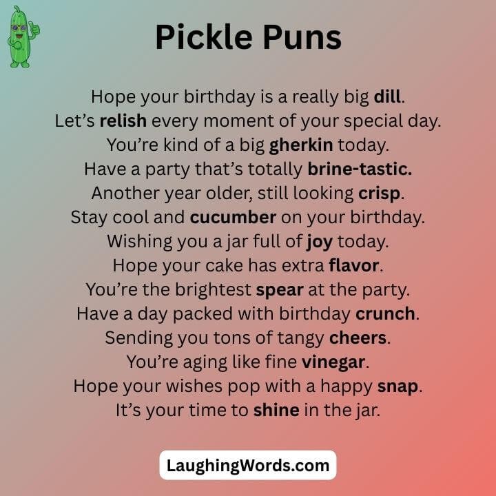 Birthday Pickle Puns