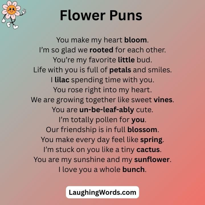 Cute Flower Puns