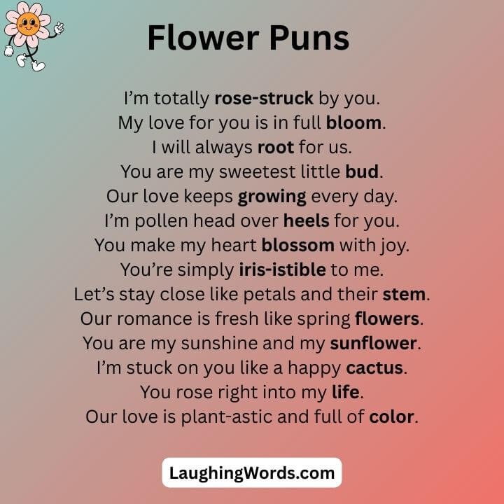 Flower Love Puns