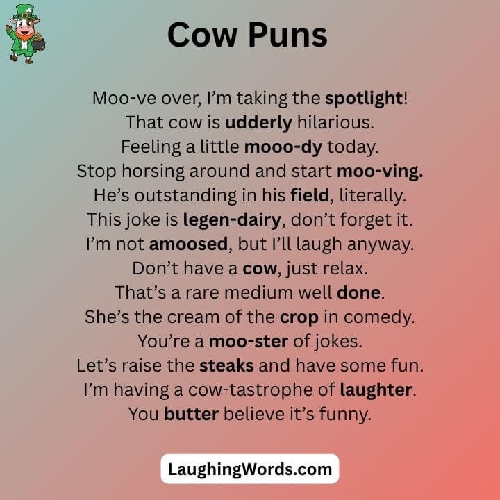 Funny Cow Puns